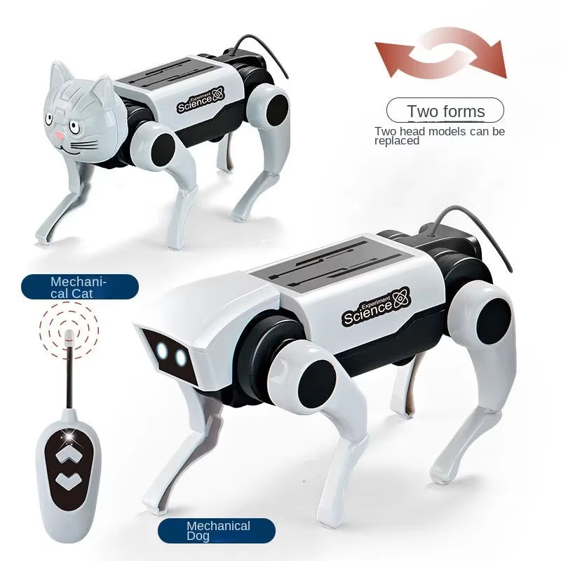 Exciting Rc Robot Mechanical Dog Toy - Remote Control Assembling Model for Kids - Perfect Gift for Boys Aged 6-12!