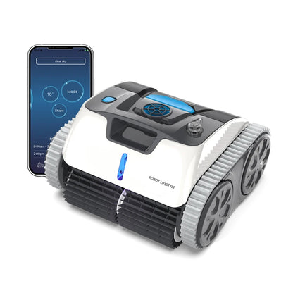 Advanced Cordless Robot Pool Vacuum Cleaner with Rechargeable 8600mAh Lithium Battery and Intelligent Route Planning