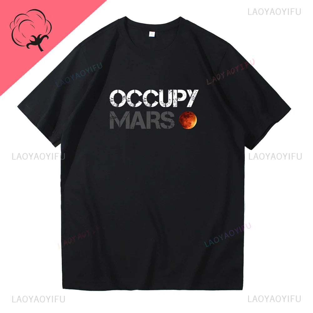 Join Elon Musk on a Cosmic Adventure with Our Occupy Mars T-Shirt!