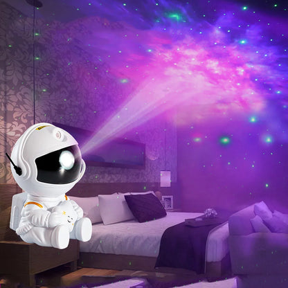 Transform Your Space with the Remote Control Astronaut Projector Night Light - 360° Rotating Colorful Atmosphere Lamp!