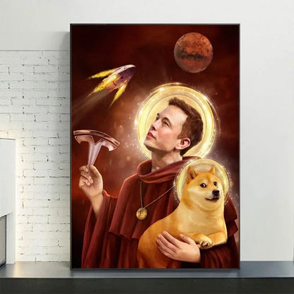 Stunning Modern Art Canvas Print of Elon Musk - A Unique Touch to Your Home Decor