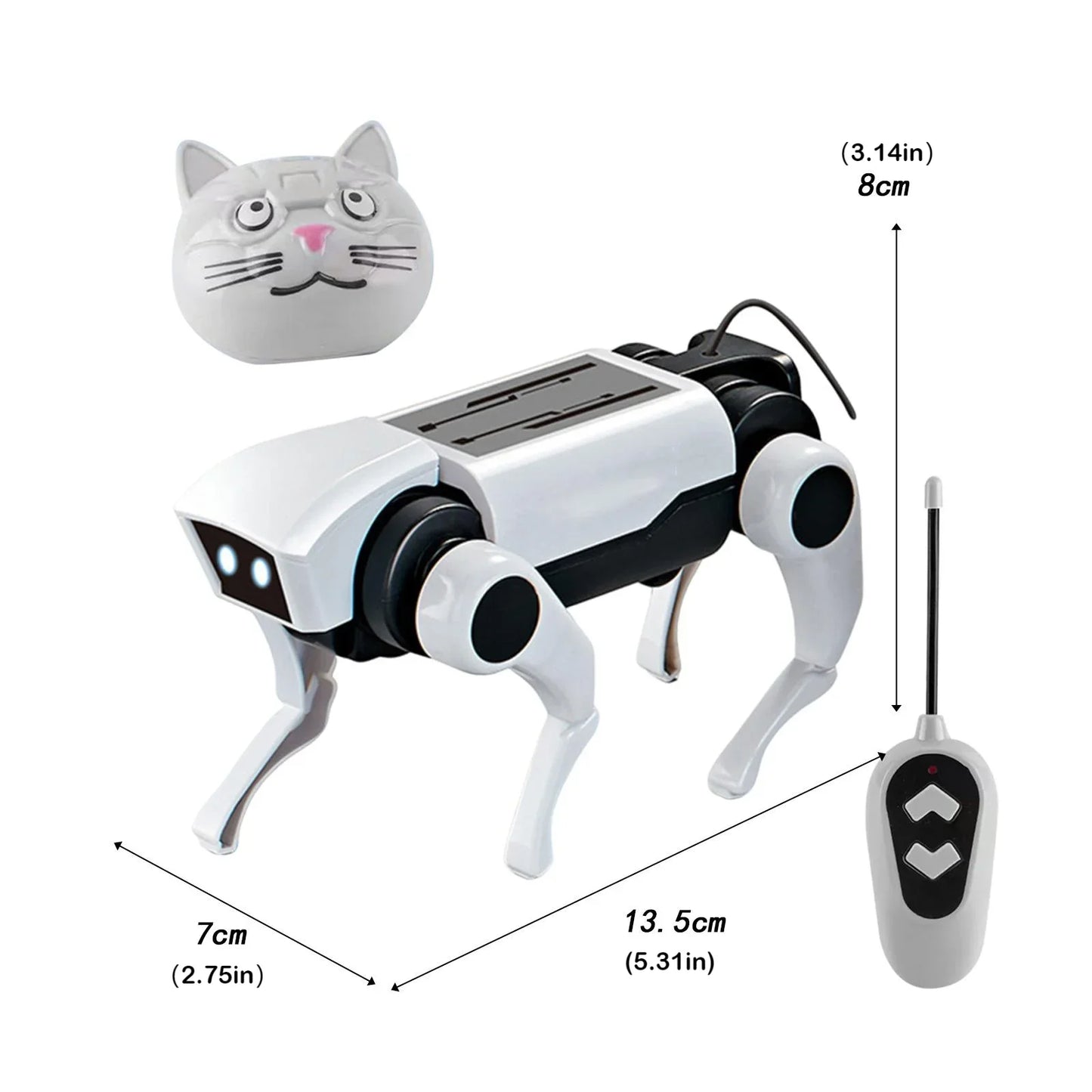 Exciting Rc Robot Mechanical Dog Toy - Remote Control Assembling Model for Kids - Perfect Gift for Boys Aged 6-12!