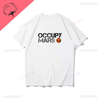 Join Elon Musk on a Cosmic Adventure with Our Occupy Mars T-Shirt!