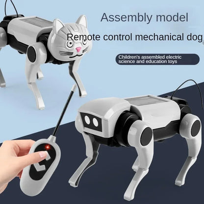 Exciting Rc Robot Mechanical Dog Toy - Remote Control Assembling Model for Kids - Perfect Gift for Boys Aged 6-12!