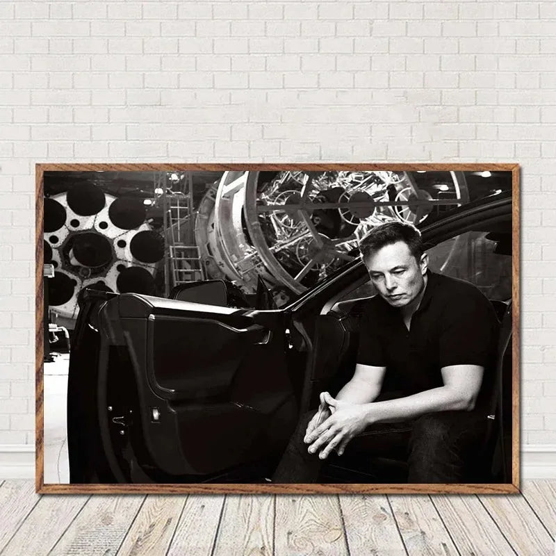 Stunning Modern Art Canvas Print of Elon Musk - A Unique Touch to Your Home Decor