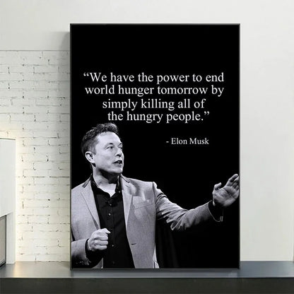 Stunning Modern Art Canvas Print of Elon Musk - A Unique Touch to Your Home Decor