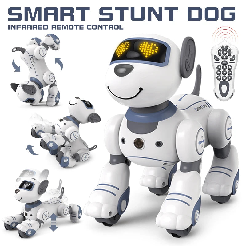 Exciting Programmable Remote Control Robot Dog - Interactive Voice Command & Music for Kids!