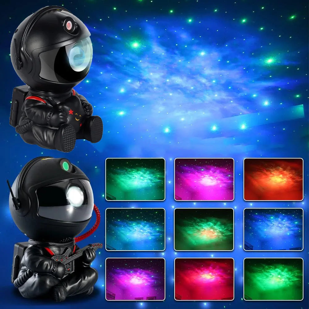 Transform Your Space with the Remote Control Astronaut Projector Night Light - 360° Rotating Colorful Atmosphere Lamp!