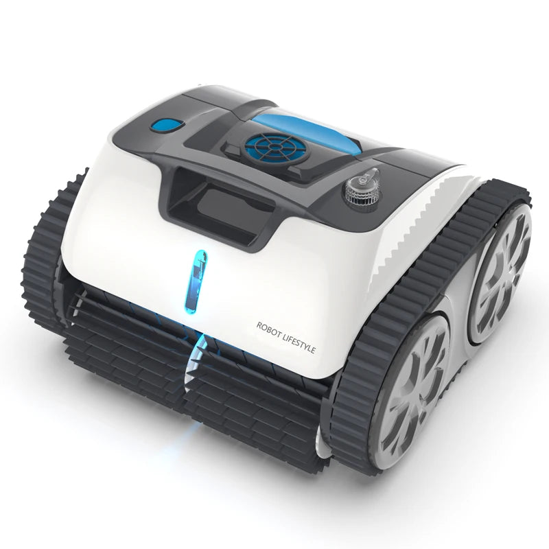 Advanced Cordless Robot Pool Vacuum Cleaner with Rechargeable 8600mAh Lithium Battery and Intelligent Route Planning