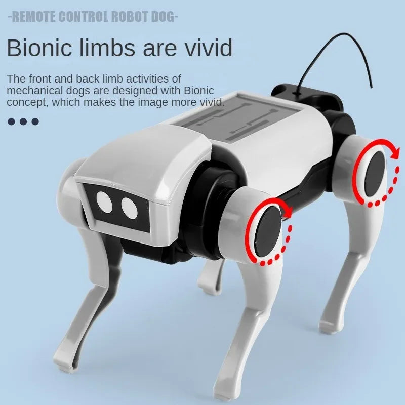 Exciting Rc Robot Mechanical Dog Toy - Remote Control Assembling Model for Kids - Perfect Gift for Boys Aged 6-12!