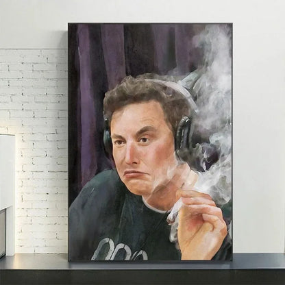 Stunning Modern Art Canvas Print of Elon Musk - A Unique Touch to Your Home Decor