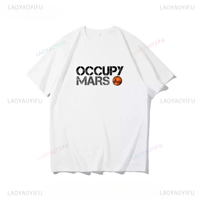 Join Elon Musk on a Cosmic Adventure with Our Occupy Mars T-Shirt!