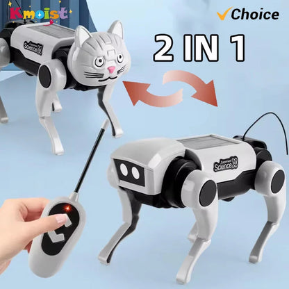 Exciting Rc Robot Mechanical Dog Toy - Remote Control Assembling Model for Kids - Perfect Gift for Boys Aged 6-12!